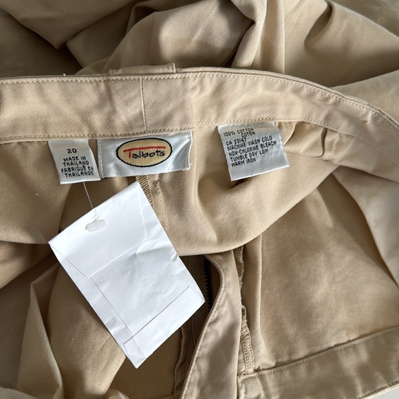 * Talbots Bermuda shorts 💯 cotton 20W kaki NWT - Picture 5 of 5